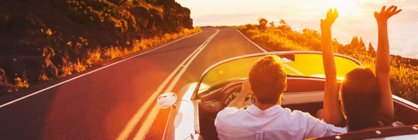 Driving into the sunset