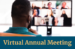 Annual Meeting - Man joining virtual meeting on computer