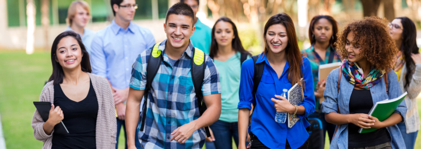 Group of students on campus