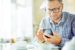 Man using mobile banking app