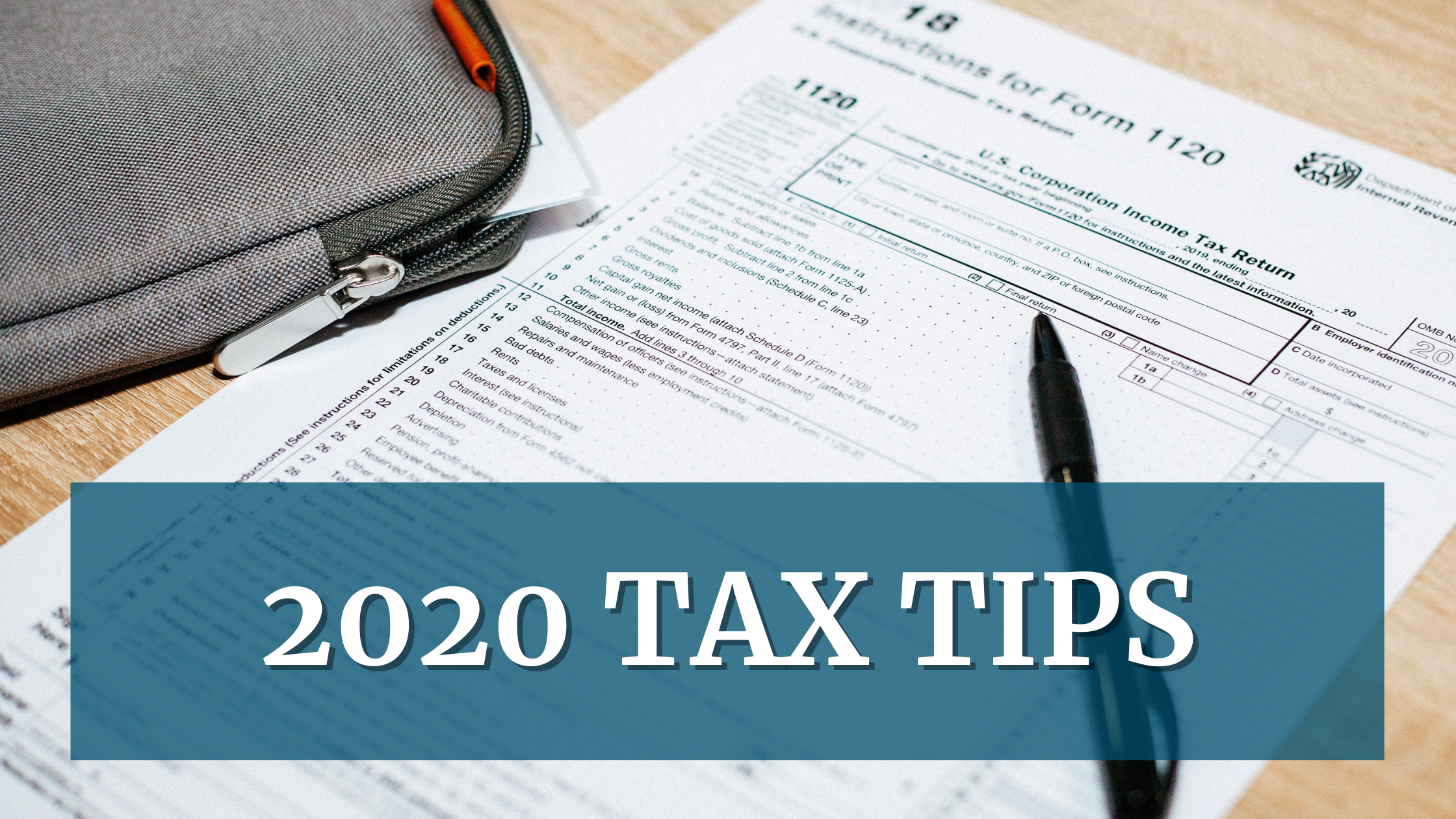 AFFCU 2020 Tax Tips Blog header- tax form image