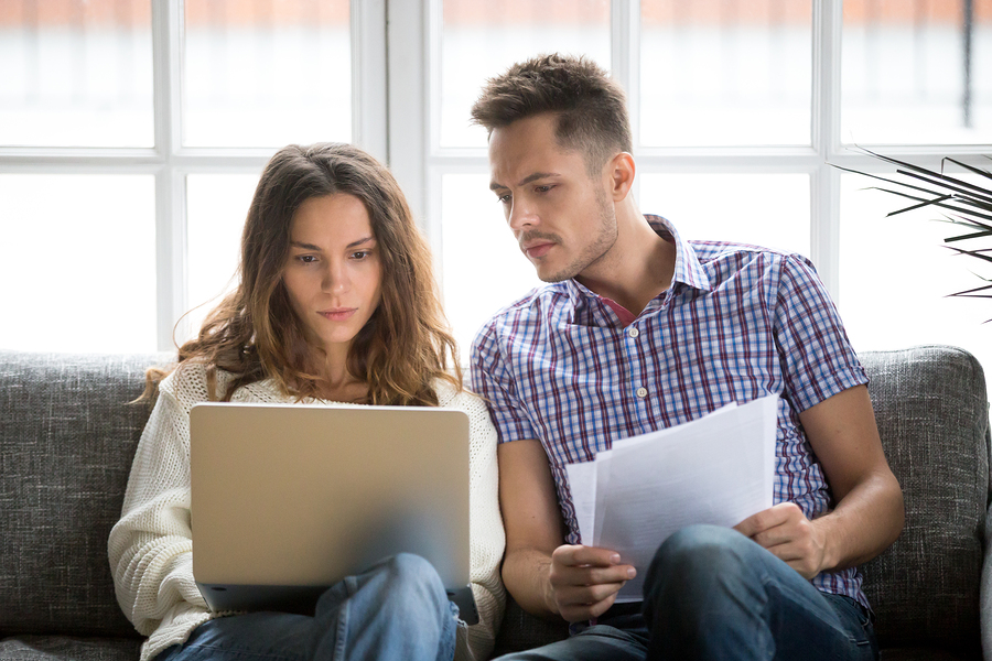 couple discussing how to finance a new car