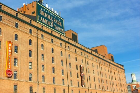 Taking in a game at Oriole Park at Camden Yards is an exciting event for a day trip in Baltimore.